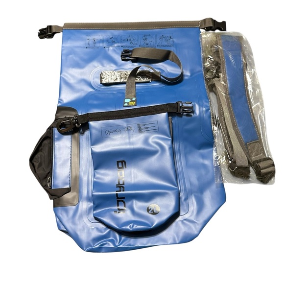 Ice Bag – Travel Story Waterproof Dry Bag Backpack – Large – Blue (NEW) - Picture 8 of 14